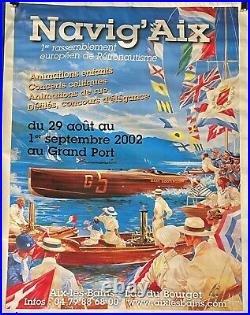 Affiche RIVA, Aix-Les-Bains, Annecy, Affiche Bateau? , Affiche Ancienne, Affiche