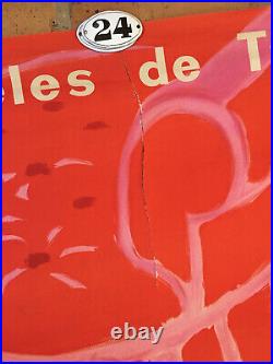 Affiche Radio Transistor Ducretet Thomson Villemot Circa 1960 120 X 160 CM