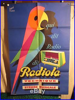 Affiche Radiola Perroquet Couleur Ravo