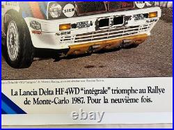 Affiche Rallye Monte-carlo Lancia Delta Hf 4 Wd 1987 Biasion Siviero