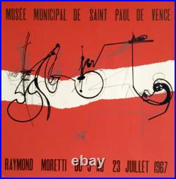 Affiche Raymond Moretti/Motif jazz/Musée municipal de Saint Paul de Vence-1967