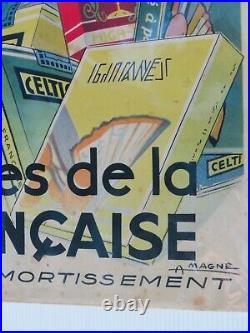 Affiche Régie Française Des Tabacs Années 1950 Signée Antonin Magne Imp. Bedos