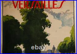 Affiche Rene Aubert Versailles Sejour Ideal Chemins De Fer De L Etat Art Deco Z