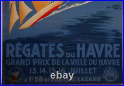 Affiche Rene Mery Regates Du Havre Port Autonome Du Havre Grand Prix Frank Z218