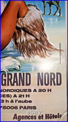 Affiche Revue polaire OURS BLANC Grand Nord Dîner spectacle Pin-up