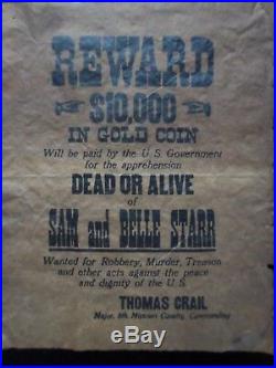 Affiche Reward Dead Or Alive 10 000 $