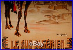 Affiche Roger Irrera Algiers 8 1937 Le Sud Algerien Cfa Baconnier Alger Z203