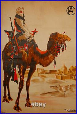 Affiche Roger Irriera Algiers 8 1937 Le Sud Algerien Cfa Baconnier Alger Z222
