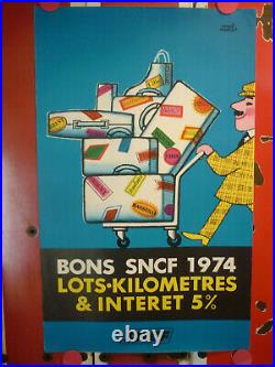 Affiche SNCF Hervé Morvan 1974