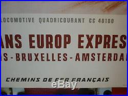 Affiche SNCF TEE par Brenet 1965 originale