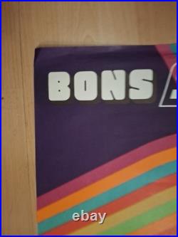 Affiche SNCF ancienne 1972 Bons à lots-kilomètres rare et psychédélique