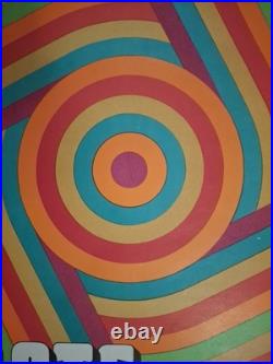 Affiche SNCF ancienne 1972 Bons à lots-kilomètres rare et psychédélique