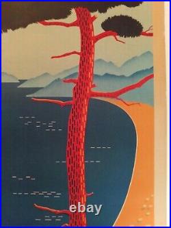 Affiche SNCF cote d'Azur Lavandou îles du levant originale entoilée 1938 rare