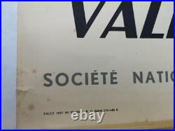 Affiche SNCF originale Yves Brayer 1951 régions Vallée du Rhone 62 x 100 cms