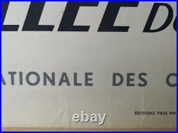 Affiche SNCF originale Yves Brayer 1951 régions Vallée du Rhone 62 x 100 cms