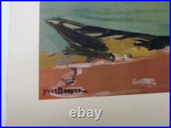 Affiche SNCF originale Yves Brayer 1951 régions Vallée du Rhone 62 x 100 cms