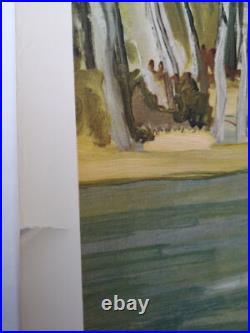Affiche SNCF originale Yves Brayer 1951 régions Vallée du Rhone 62 x 100 cms