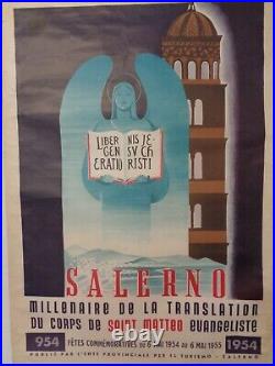 Affiche Salerno Millenaire Translation Corps De Saint Matteo Evangeliste Italie