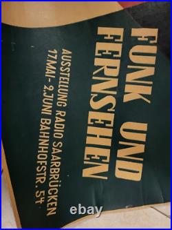 Affiche Signée W. THEISEN 1952 FUNK UND FERNSEHEN