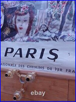 Affiche Sncf, Paris, Signee Dignimont, Elegantes, Opera, Cafe De La Paix