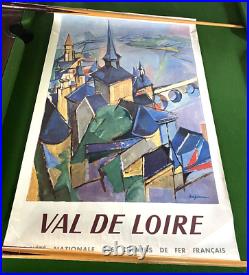 Affiche Société Nationale des Chemins de Fers Français Val De Loire 1959