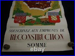 Affiche Souscrivez Aux Emprunts De Reconstruction De La Somme Pierre Mario Atam