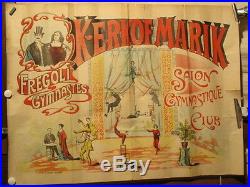 Affiche Spectacle Gymnastes Fregoli Illusionnistes 1900