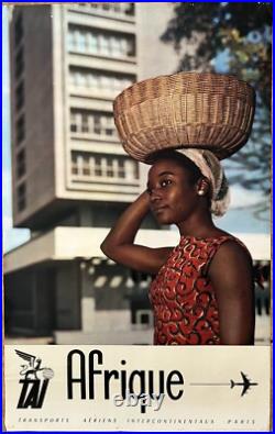 Affiche T A I Transport Aérien Intercontinentaux Afrique