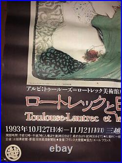 Affiche TOULOUSE LAUTREC Et Le Japonisme 1993 Exposition MITSUKOSHI Japon Rare