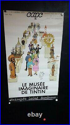 Affiche Tintin Musee Imaginaire Bordeaux 1979