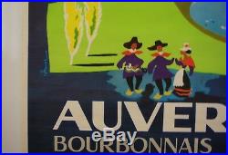 Affiche Tourisme AUVERGNE BOURBONNAIS VELAY signée RAVEL