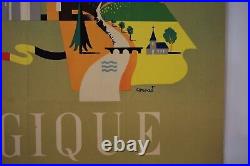 Affiche Tourisme BELGIQUE Ann.'50 illustr. CONRAD
