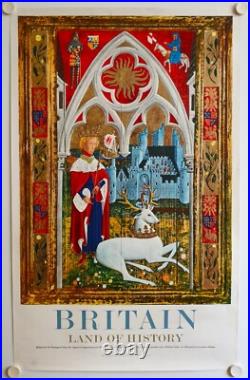 Affiche Tourisme BRITAIN Land of History RICHARD II ca 1960 British Travel Ass