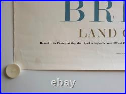 Affiche Tourisme BRITAIN Land of History RICHARD II ca 1960 British Travel Ass