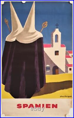Affiche Tourisme Espagne SPANIEN 1954 GUY GEORGET
