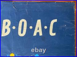 Affiche Tourisme FLY B. O. A. C. SOUTH AFRICA Afrique du Sud Airways 64x102cm 50's