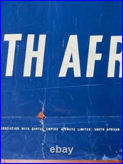 Affiche Tourisme FLY B. O. A. C. SOUTH AFRICA Afrique du Sud Airways 64x102cm 50's Affiche Tourisme FLY B. O. A. C. SOUTH AFRICA Afrique du Sud Airways 64x102cm 50's