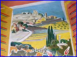 Affiche Tourisme FRANCE PROVENCE Jal SNCF Chemins de Fer 62x100cm 1954