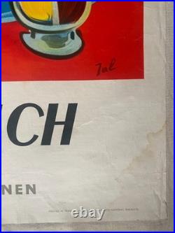 Affiche Tourisme FRANCE PROVENCE Jal SNCF Chemins de Fer 62x100cm 1954
