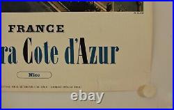 Affiche Tourisme France RIVIERA COTE D'AZUR Années'50