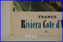 Affiche Tourisme France RIVIERA COTE D'AZUR Années'50