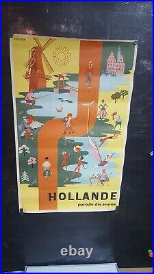 Affiche Tourisme Hollande Sympa Annees 1960