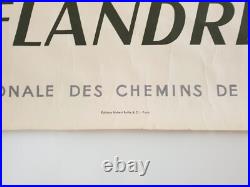 Affiche Tourisme SNCF FLANDRE 1953 ARTHUR FAGES