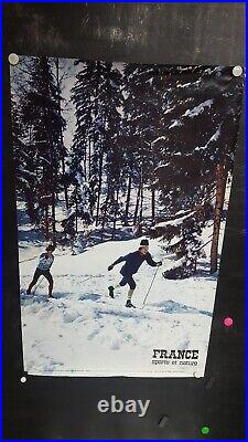 Affiche Tourisme Sports D'hiver Photo France 1981 100x62cm
