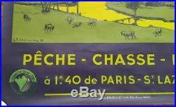 Affiche Touristique Conches En Ouche- Normandie-chemins De Fer De L'état-1936