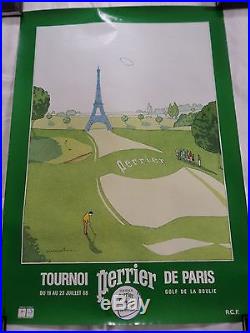 Affiche Tournoi Perrier de Paris Golf de la Boulie 1988