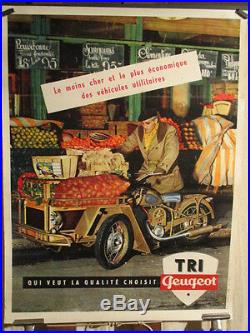 Affiche Triporteur Peugeot 1955
