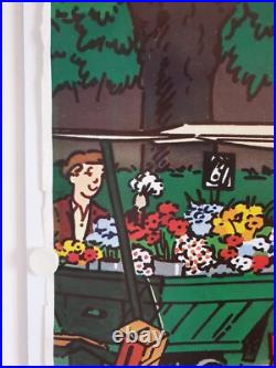 Affiche Vin NICOLAS Chaque Quartier Années'70 illustr. CHAUVIN 119 x 174 cm