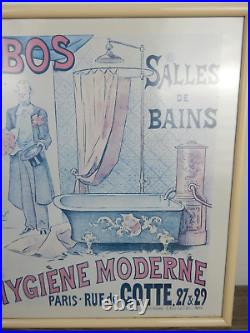 Affiche Vintage Lavabo Salle de Bain Hygiène Moderne par Albert Choubrac, 1885