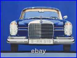 Affiche Vintage Poster Automobile Mercedes Benz 220 220 S 220 Se Circa 1959 1965